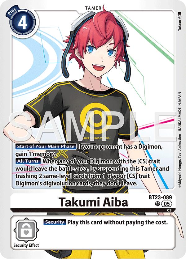 Takumi Aiba [BT23-089] [Hackers' Slumber] | Black Swamp Games