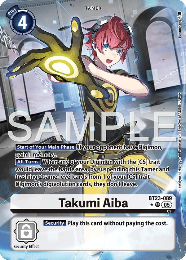Takumi Aiba [BT23-089] (Alternate Art) [Hackers' Slumber] | Black Swamp Games