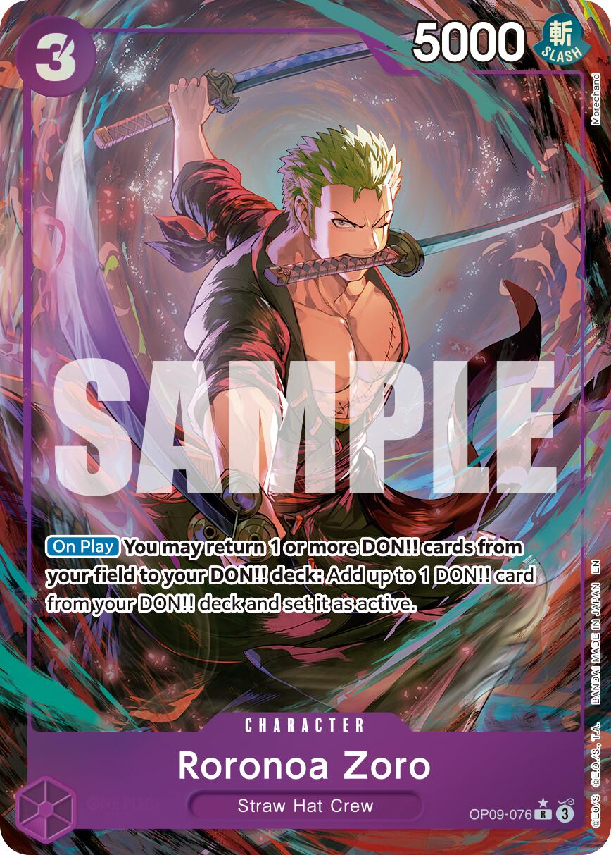 Roronoa Zoro (OP09-076) (Alternate Art) [Premium Booster -The Best- Vol. 2] | Black Swamp Games