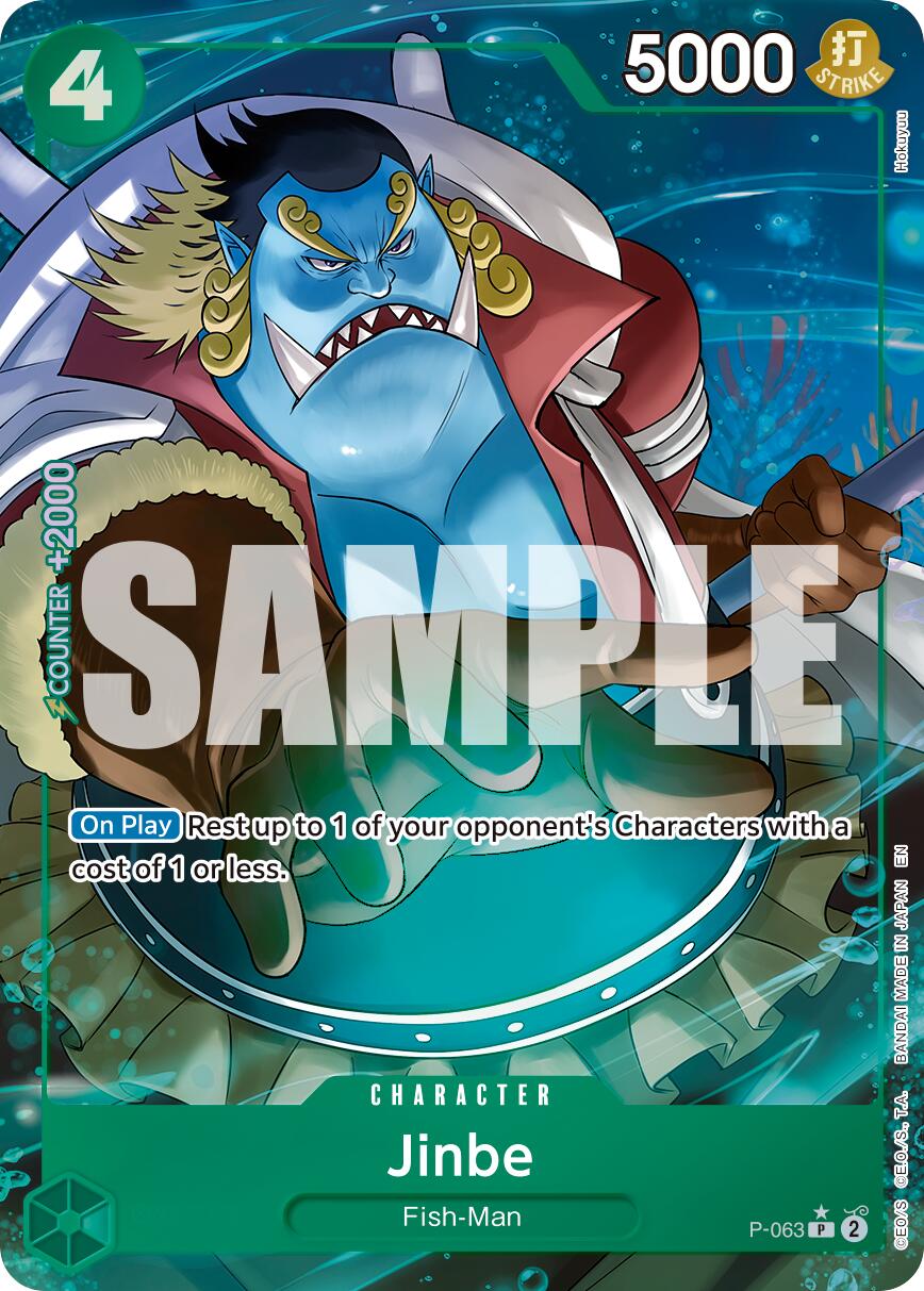 Jinbe (P-063) (Alternate Art) [Premium Booster -The Best- Vol. 2] | Black Swamp Games