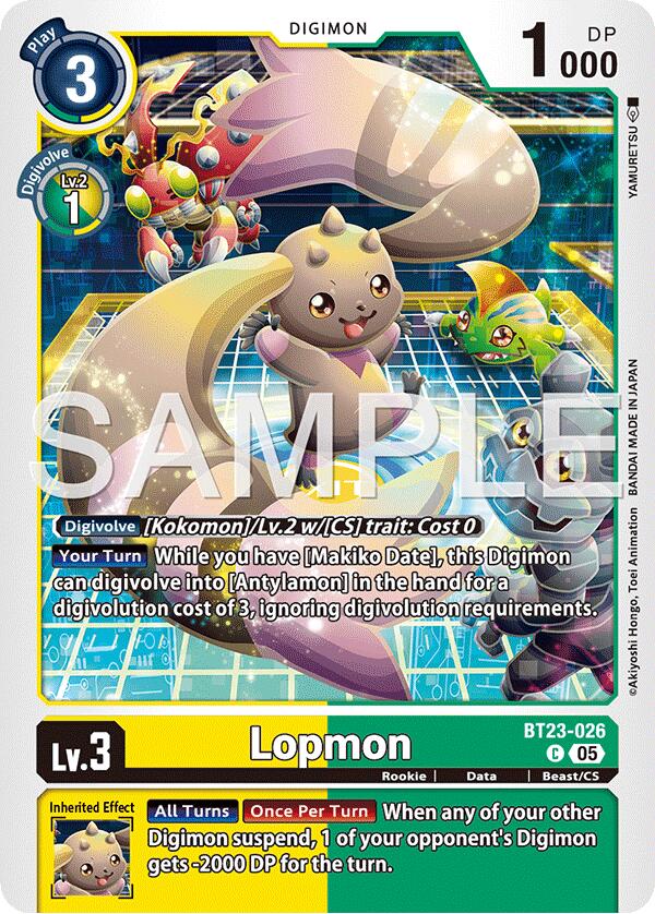 Lopmon [BT23-026] [Hackers' Slumber] | Black Swamp Games