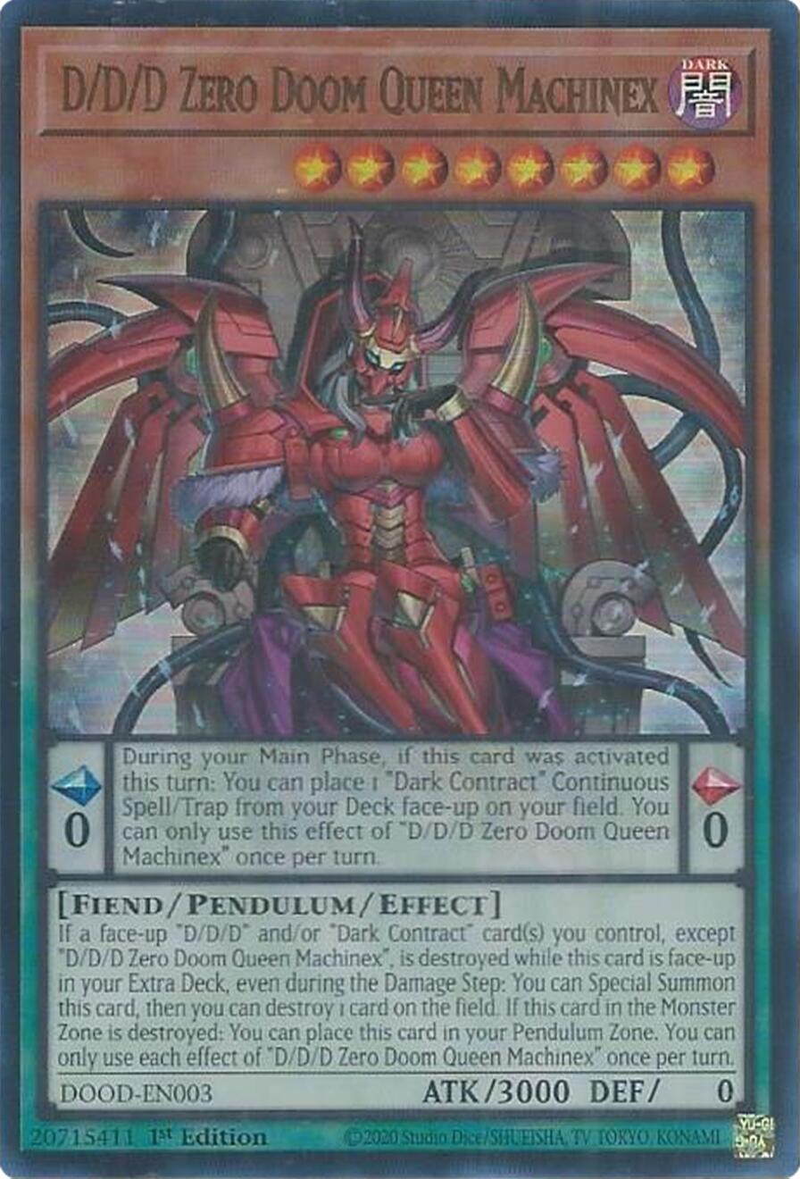 D/D/D Zero Doom Queen Machinex [DOOD-EN003] Ultra Rare | Black Swamp Games