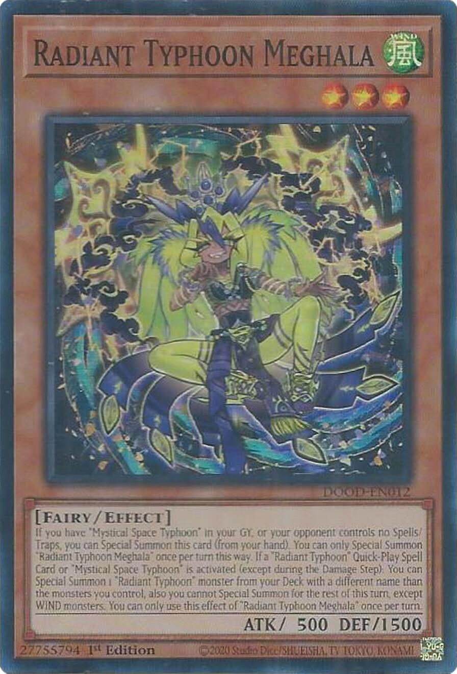 Radiant Typhoon Meghala [DOOD-EN012] Super Rare | Black Swamp Games
