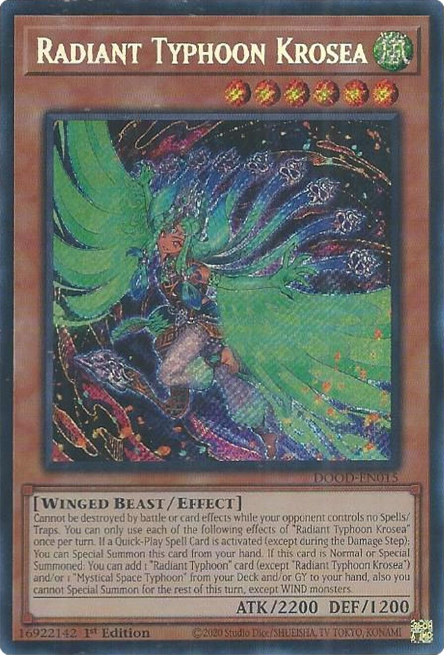 Radiant Typhoon Krosea [DOOD-EN015] Secret Rare | Black Swamp Games