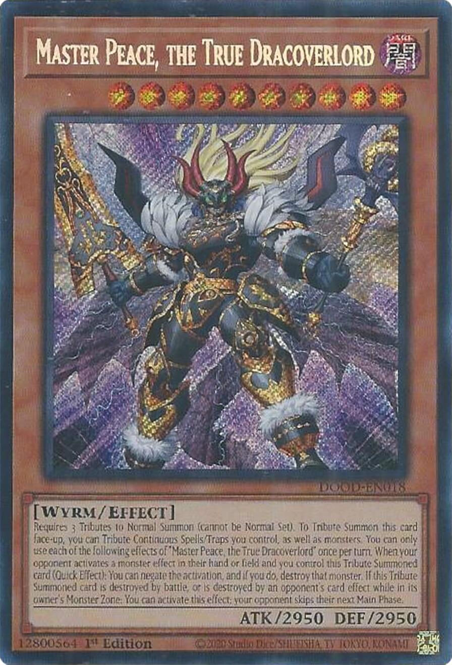 Master Peace, the True Dracoverlord [DOOD-EN018] Secret Rare | Black Swamp Games