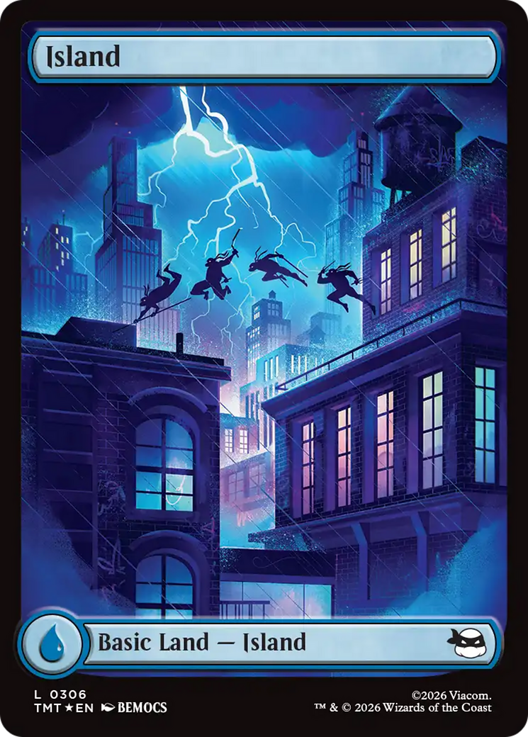Island (0306) (Surge Foil) [Teenage Mutant Ninja Turtles] | Black Swamp Games