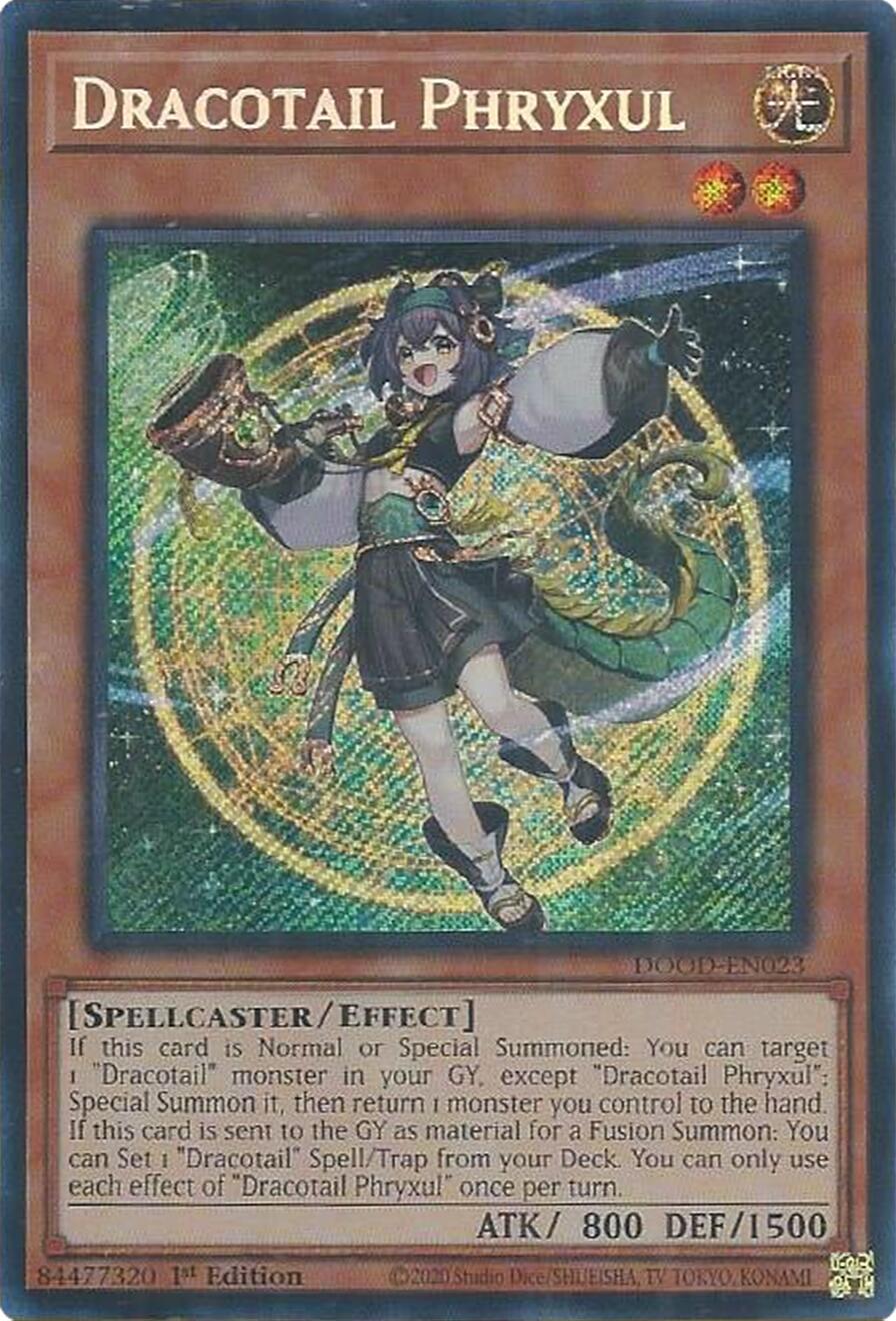 Dracotail Phryxul [DOOD-EN023] Secret Rare | Black Swamp Games