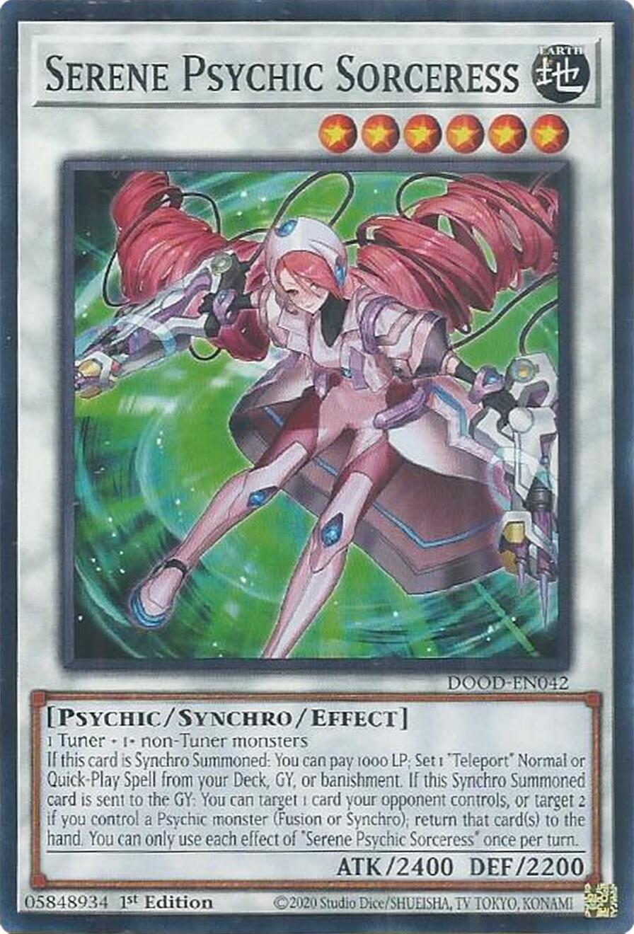 Serene Psychic Sorceress [DOOD-EN042] Common | Black Swamp Games