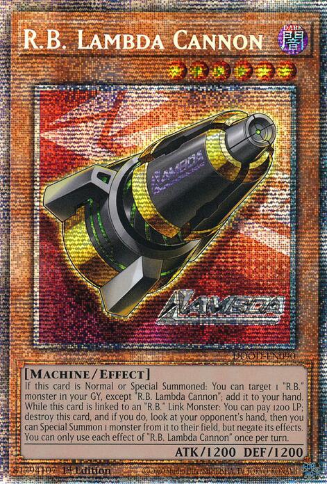 R.B. Lambda Cannon (Starlight Rare) [DOOD-EN090] Starlight Rare | Black Swamp Games