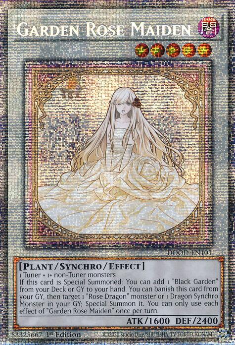 Garden Rose Maiden [DOOD-EN101] Starlight Rare | Black Swamp Games