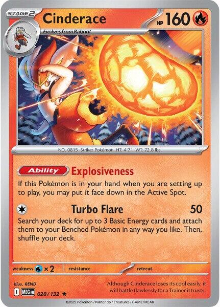 Cinderace (028/132) [Mega Evolutions: Base Set] | Black Swamp Games