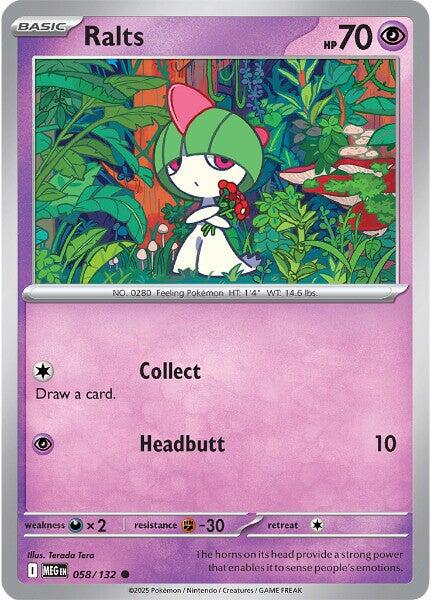 Ralts (058/132) [Mega Evolutions: Base Set] | Black Swamp Games