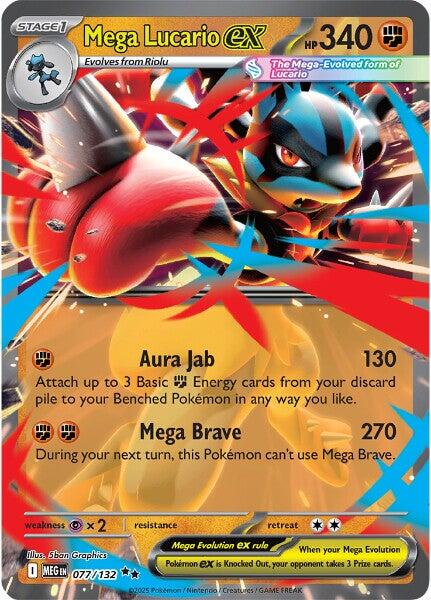 Mega Lucario ex (077/132) [Mega Evolution: Base Set] | Black Swamp Games