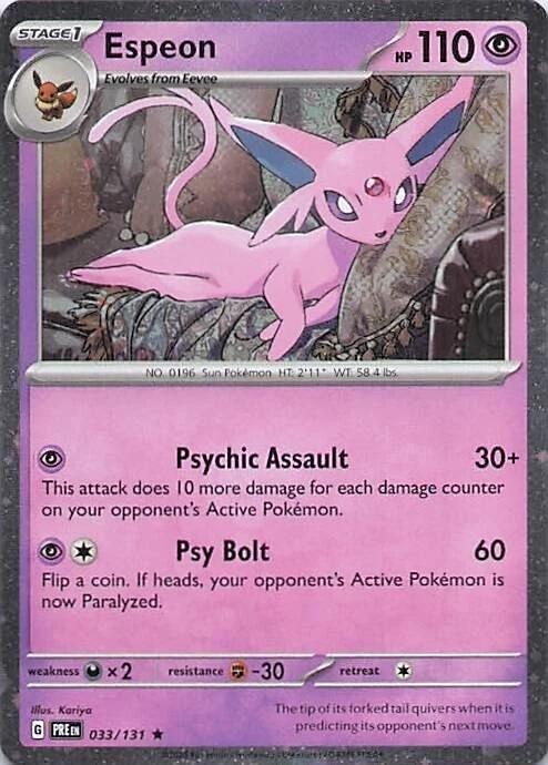 Espeon (033/131) (Cosmos Holo) [Miscellaneous Cards] | Black Swamp Games