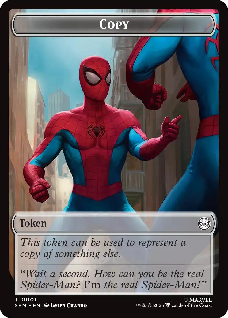 Copy // Human Citizen Double-Sided Token [Marvel's Spider-Man Tokens] | Black Swamp Games