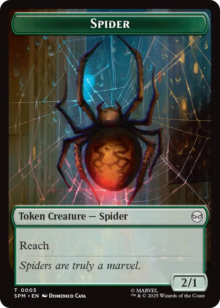 Spider // Food Double-Sided Token [Marvel's Spider-Man Tokens] | Black Swamp Games