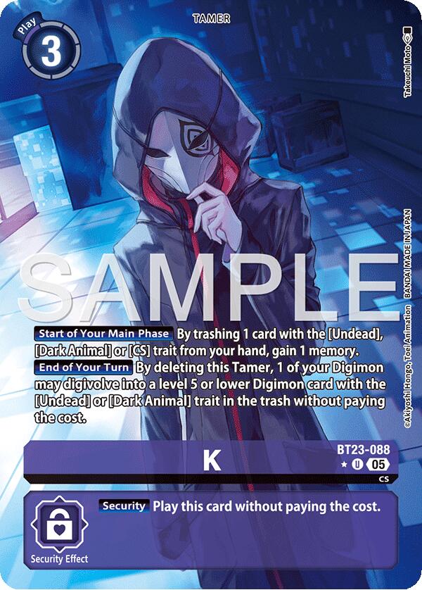 K [BT23-088] (Alternate Art) [Hackers' Slumber] | Black Swamp Games