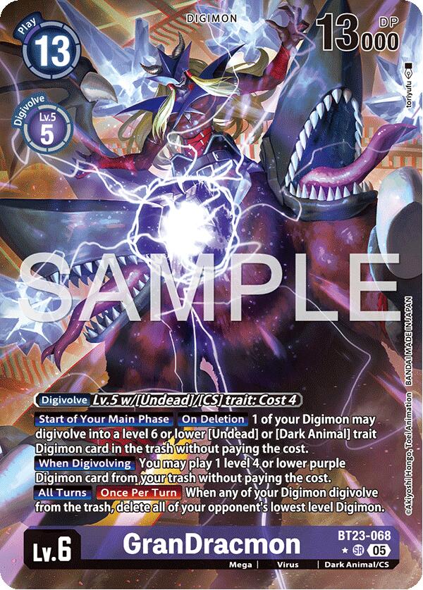 GranDracmon [BT23-068] (Alternate Art) [Hackers' Slumber] | Black Swamp Games