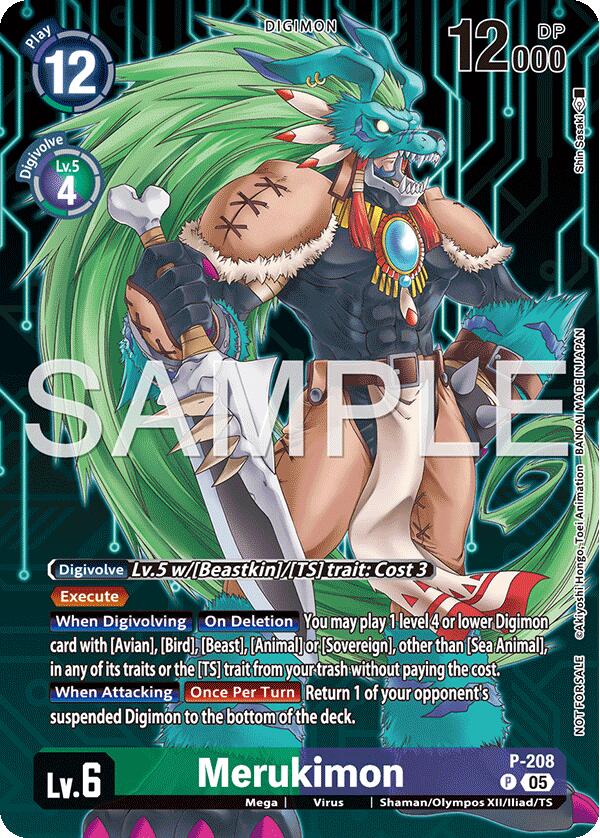 Merukimon [P-208] (Hacker's Slumber Box Promotion Pack) [Promotional Cards] | Black Swamp Games
