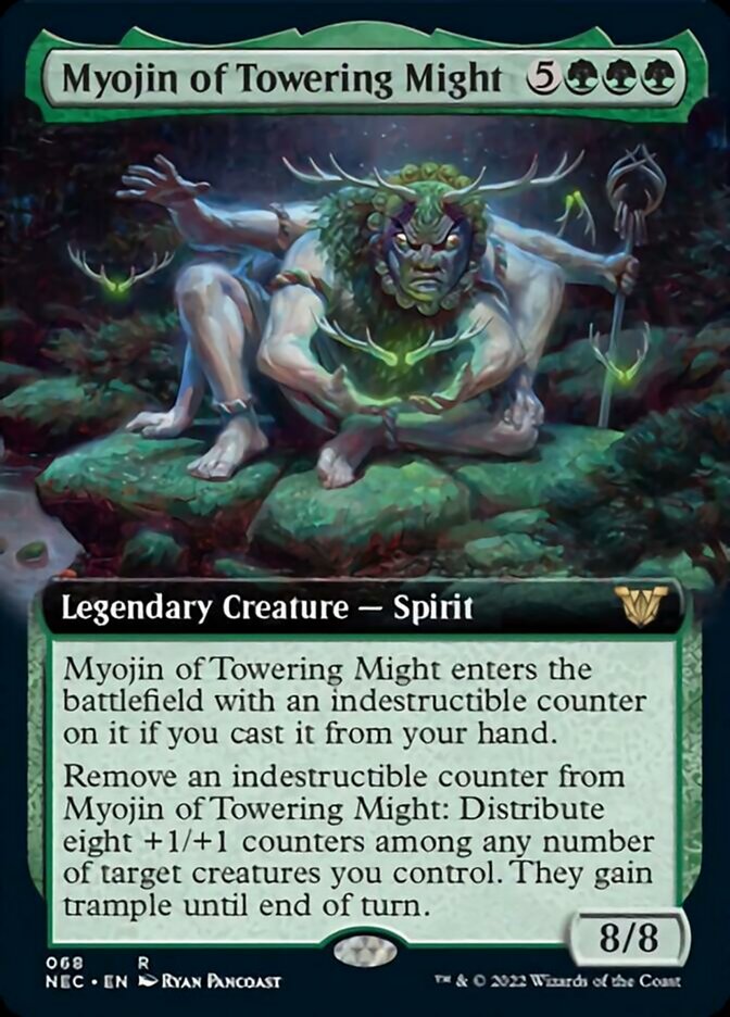 Myojin of Towering Might (Extended Art) [Kamigawa: Neon Dynasty Commander] | Black Swamp Games