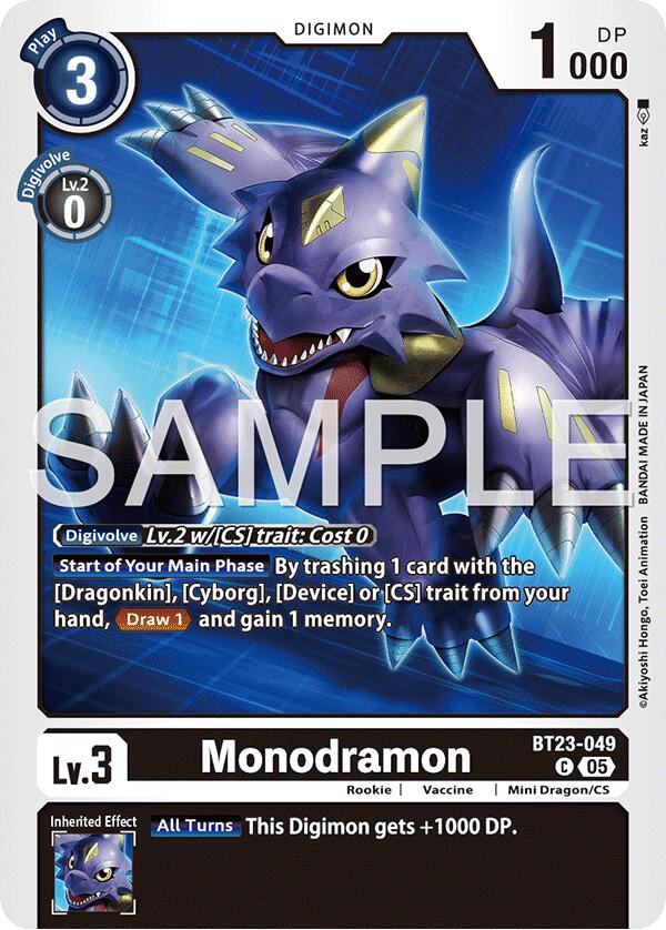Monochromon [BT23-049] [Hackers' Slumber] | Black Swamp Games