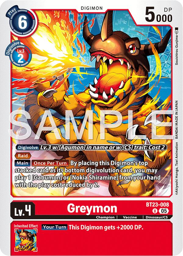 Greymon [BT23-008] [Hackers' Slumber] | Black Swamp Games
