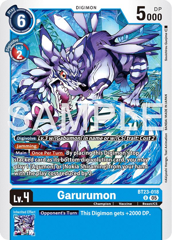 Garurumon [BT23-018] [Hackers' Slumber] | Black Swamp Games