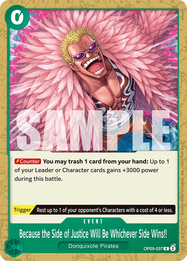 Because the Side of Justice Will Be Whichever Side Wins!! (Tournament Pack 2025 Vol. 4) [One Piece Promotion Cards] | Black Swamp Games