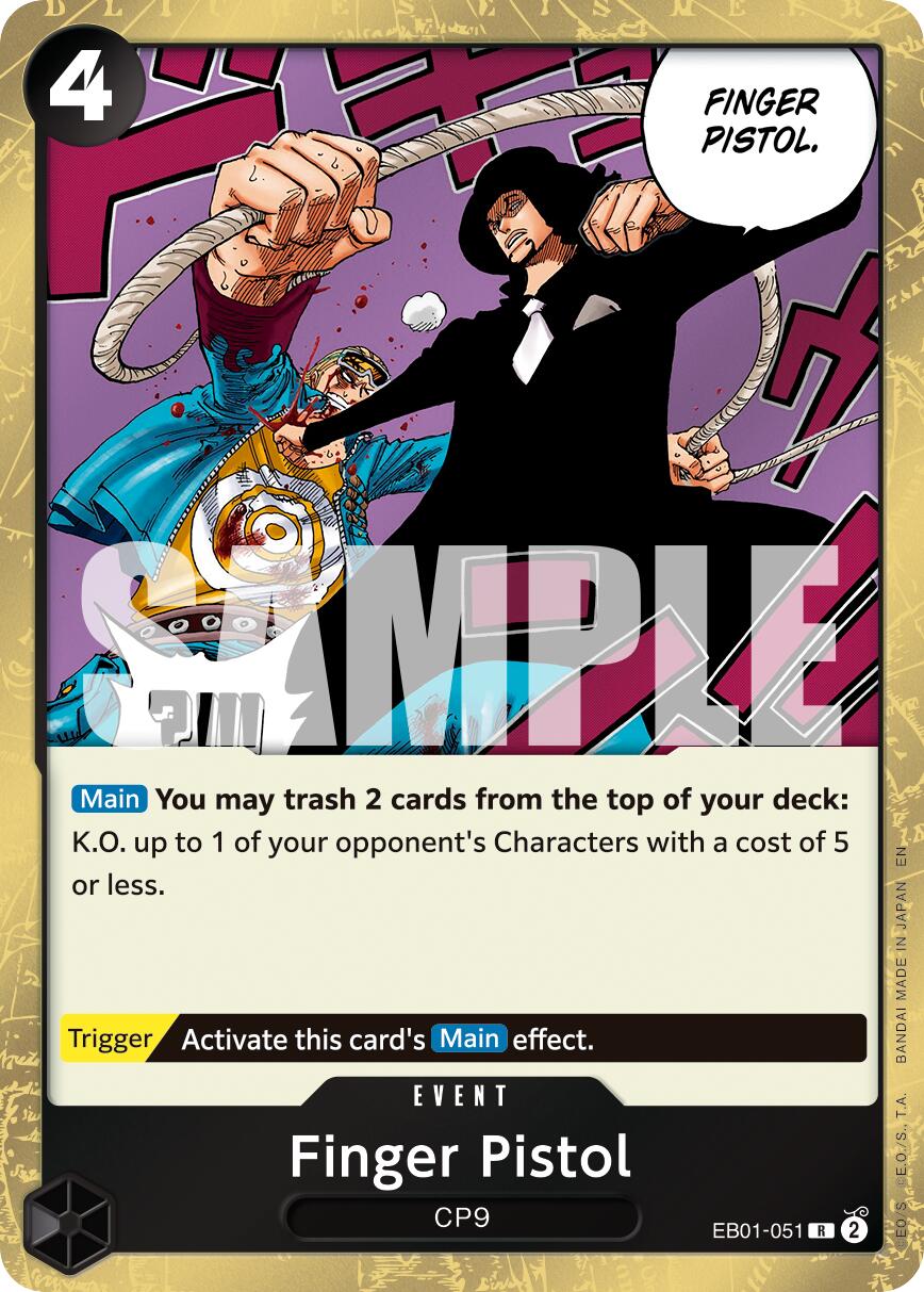 Finger Pistol (Reprint) [Premium Booster -The Best- Vol. 2] | Black Swamp Games