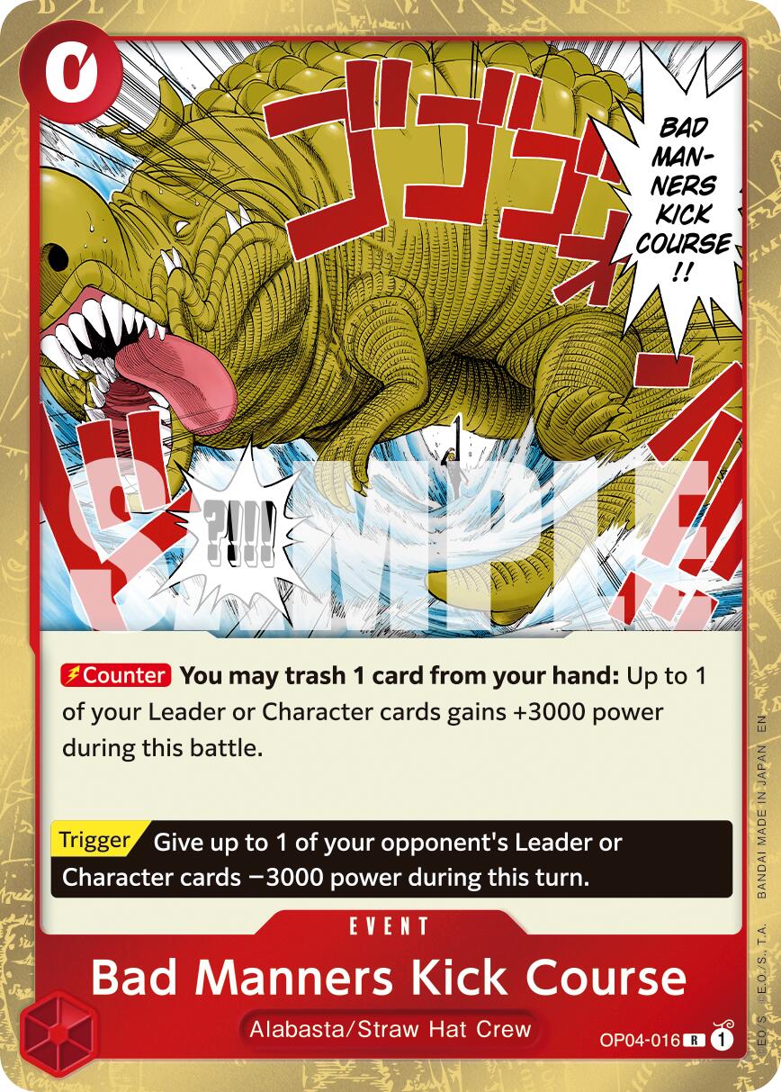 Bad Manners Kick Course (Reprint) [Premium Booster -The Best- Vol. 2] | Black Swamp Games