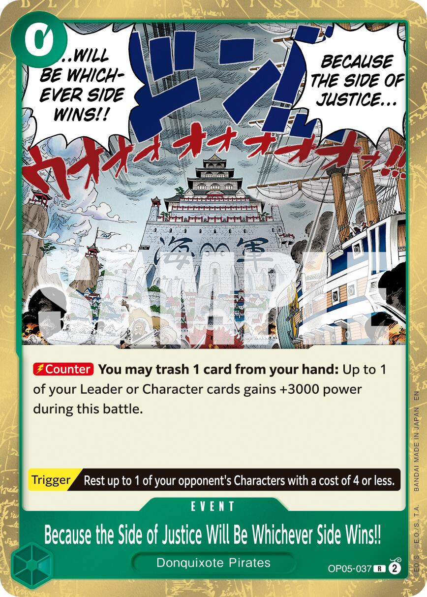 Because the Side of Justice Will Be Whichever Side Wins!! (Reprint) [Premium Booster -The Best- Vol. 2] | Black Swamp Games