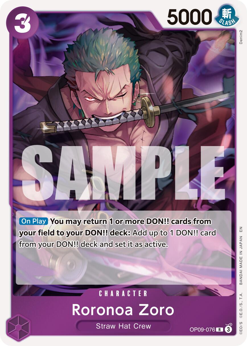 Roronoa Zoro (OP09-076) [Premium Booster -The Best- Vol. 2] | Black Swamp Games