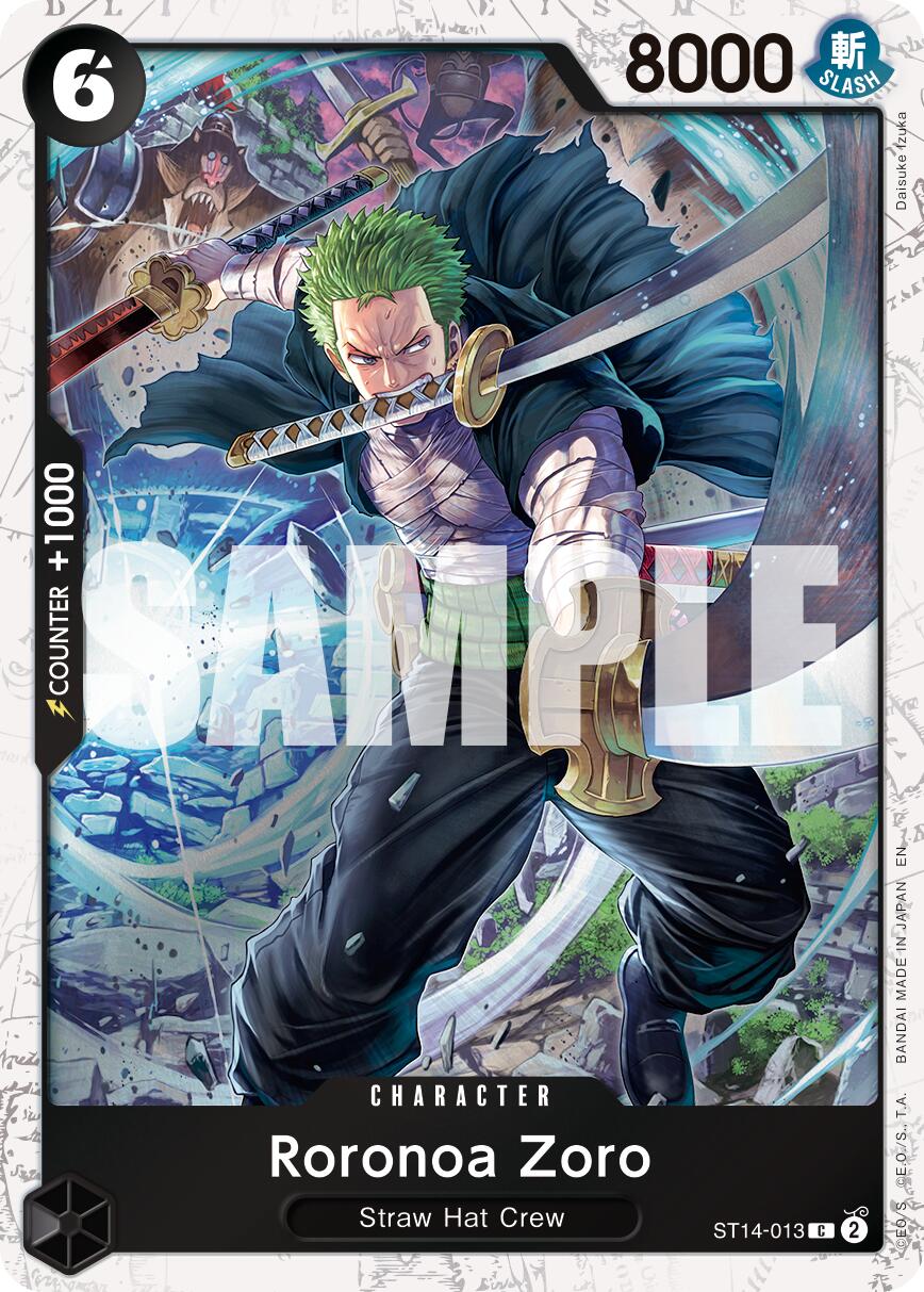 Roronoa Zoro (ST14-013) (Pirate Foil) [Premium Booster -The Best- Vol. 2] | Black Swamp Games