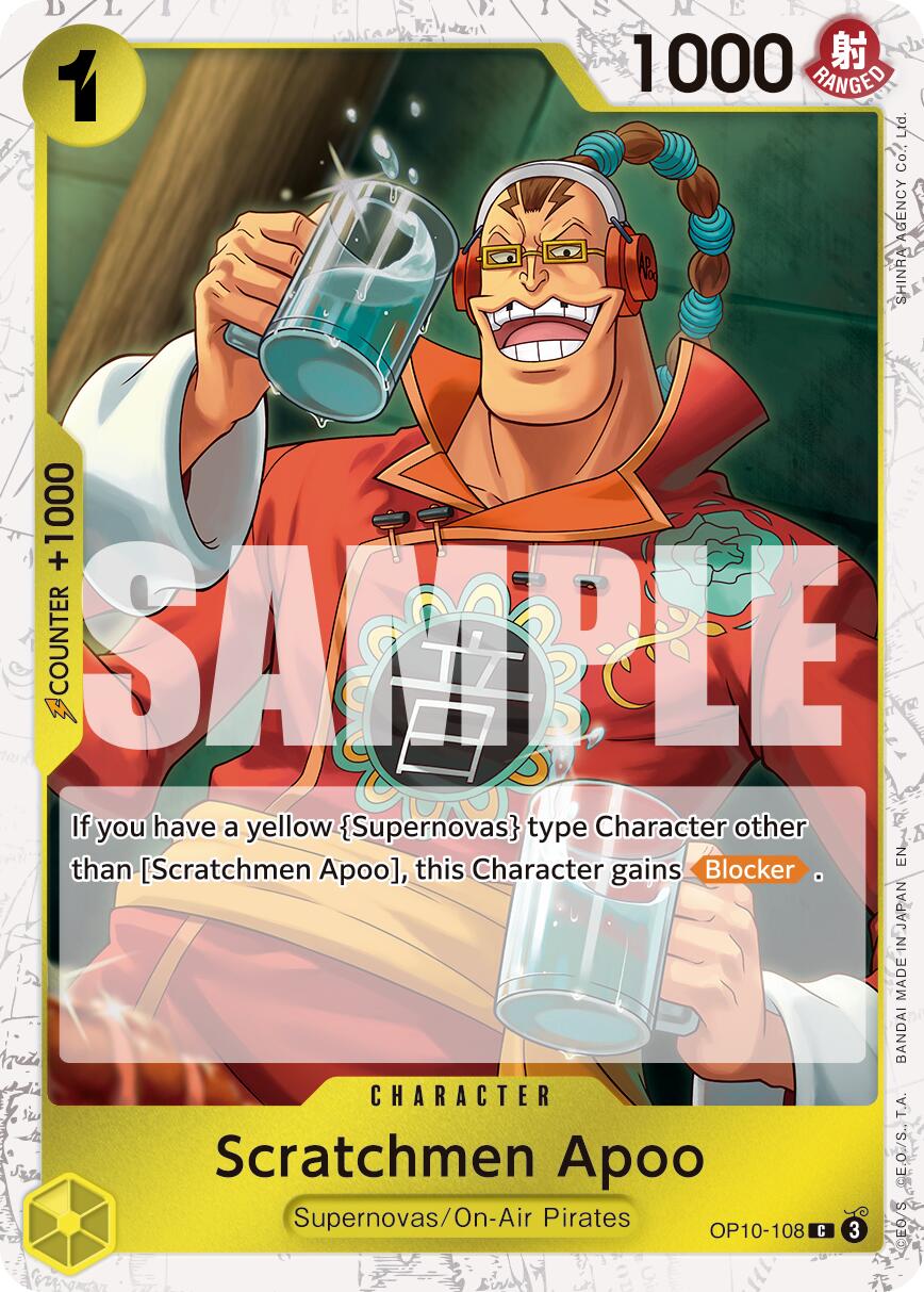 Scratchmen Apoo (OP10-108) (Pirate Foil) [Premium Booster -The Best- Vol. 2] | Black Swamp Games