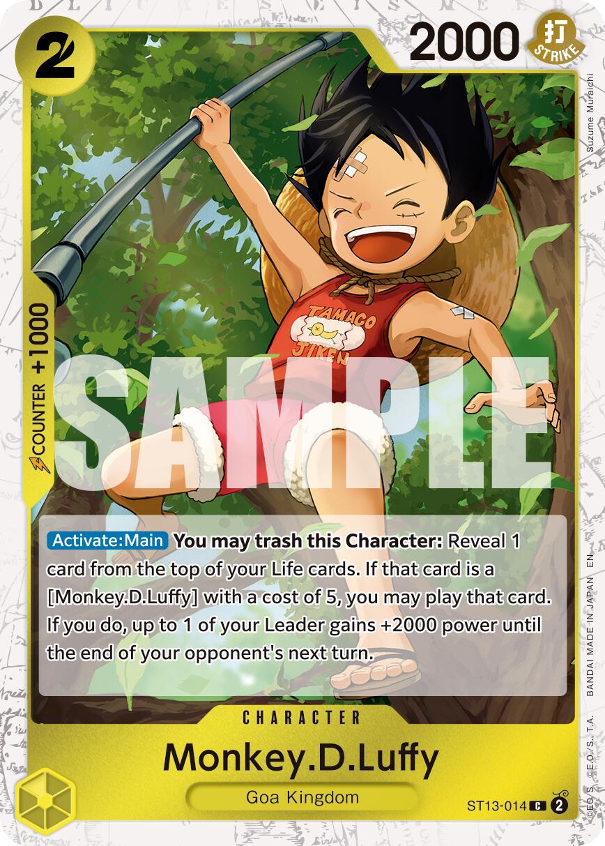 Monkey.D.Luffy (ST13-014) (Pirate Foil) [Premium Booster -The Best- Vol. 2] | Black Swamp Games