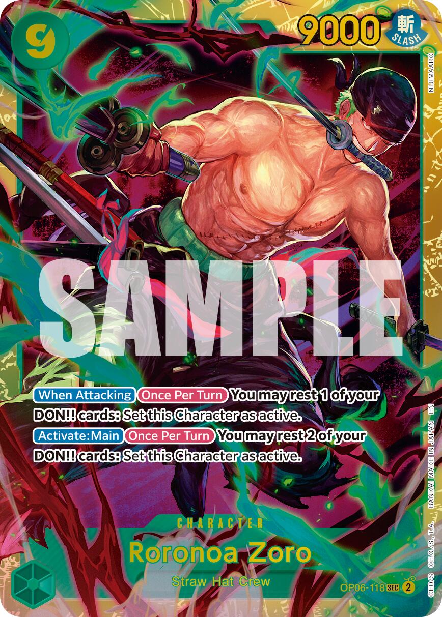 Roronoa Zoro (OP06-118) (Reprint) [Premium Booster -The Best- Vol. 2] | Black Swamp Games