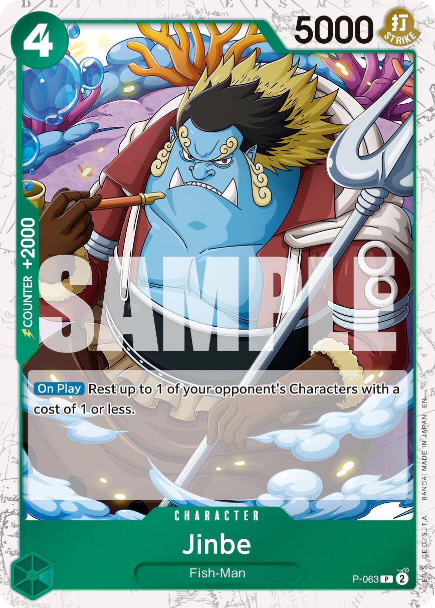Jinbe (P-063) (Pirate Foil) [Premium Booster -The Best- Vol. 2] | Black Swamp Games