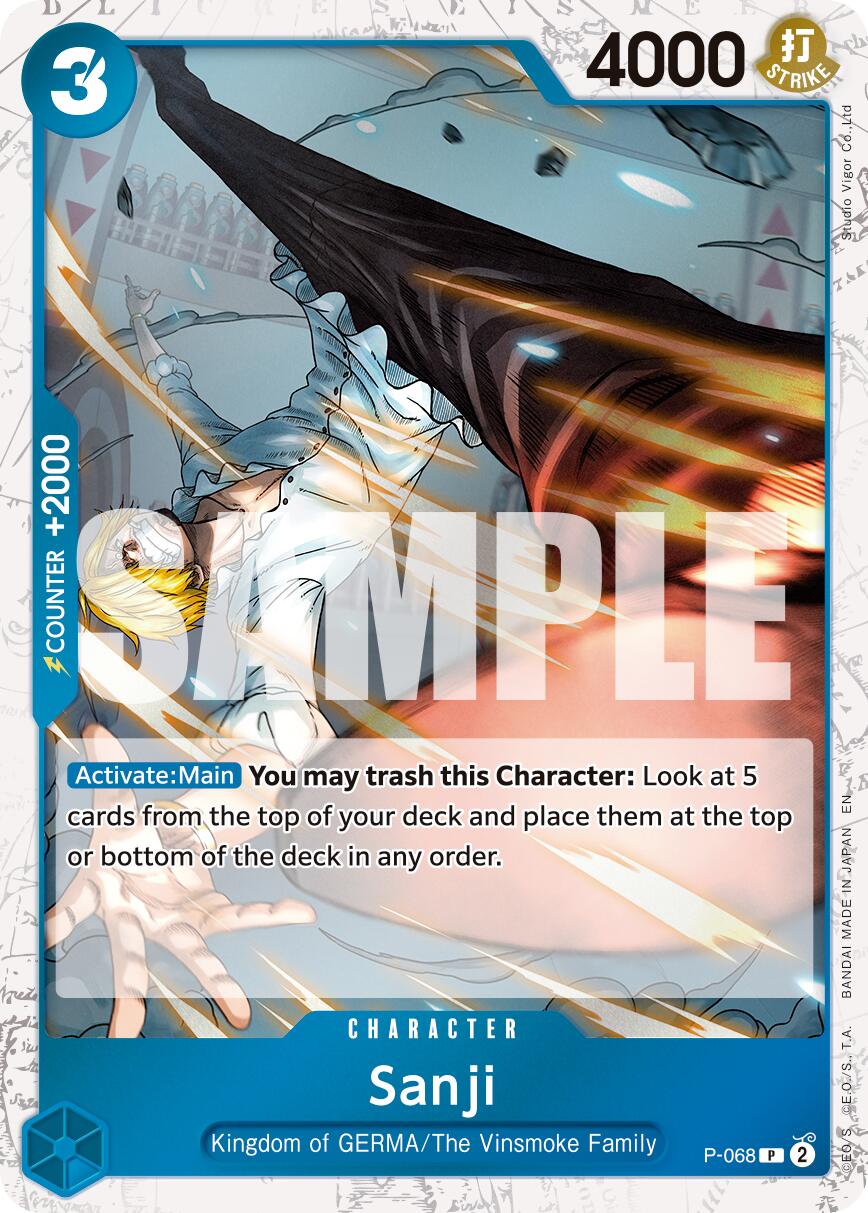 Sanji (P-068) (Pirate Foil) [Premium Booster -The Best- Vol. 2] | Black Swamp Games