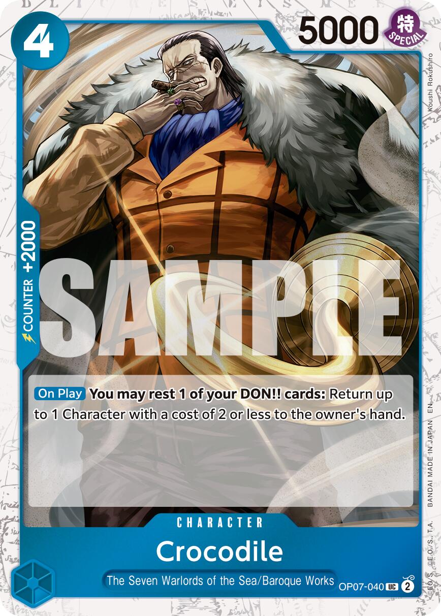 Crocodile (OP07-040) (Pirate Foil) [Premium Booster -The Best- Vol. 2] | Black Swamp Games