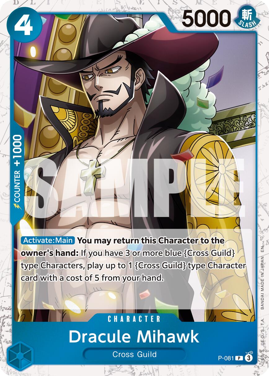 Dracule Mihawk (P-081) (Pirate Foil) [Premium Booster -The Best- Vol. 2] | Black Swamp Games