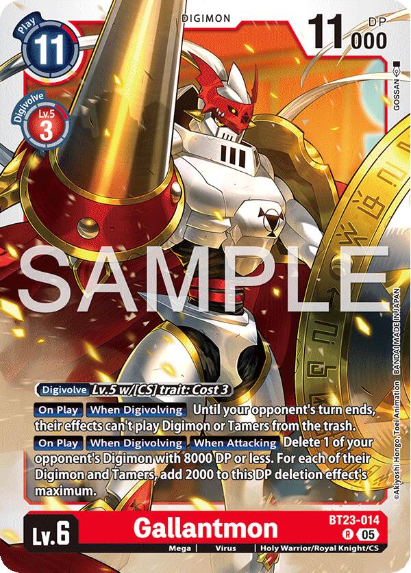 Gallantmon [BT23-014] [Hackers' Slumber] | Black Swamp Games
