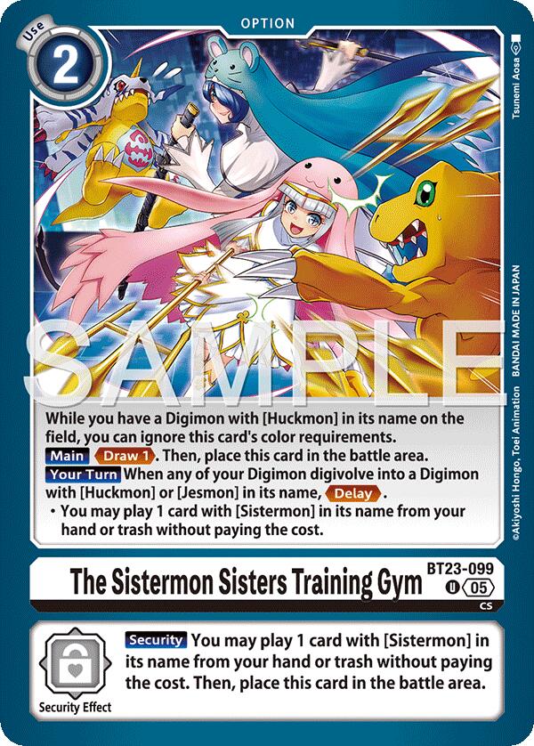 The Sistermon Sisters Training Gym [BT23-099] [Hackers' Slumber] | Black Swamp Games