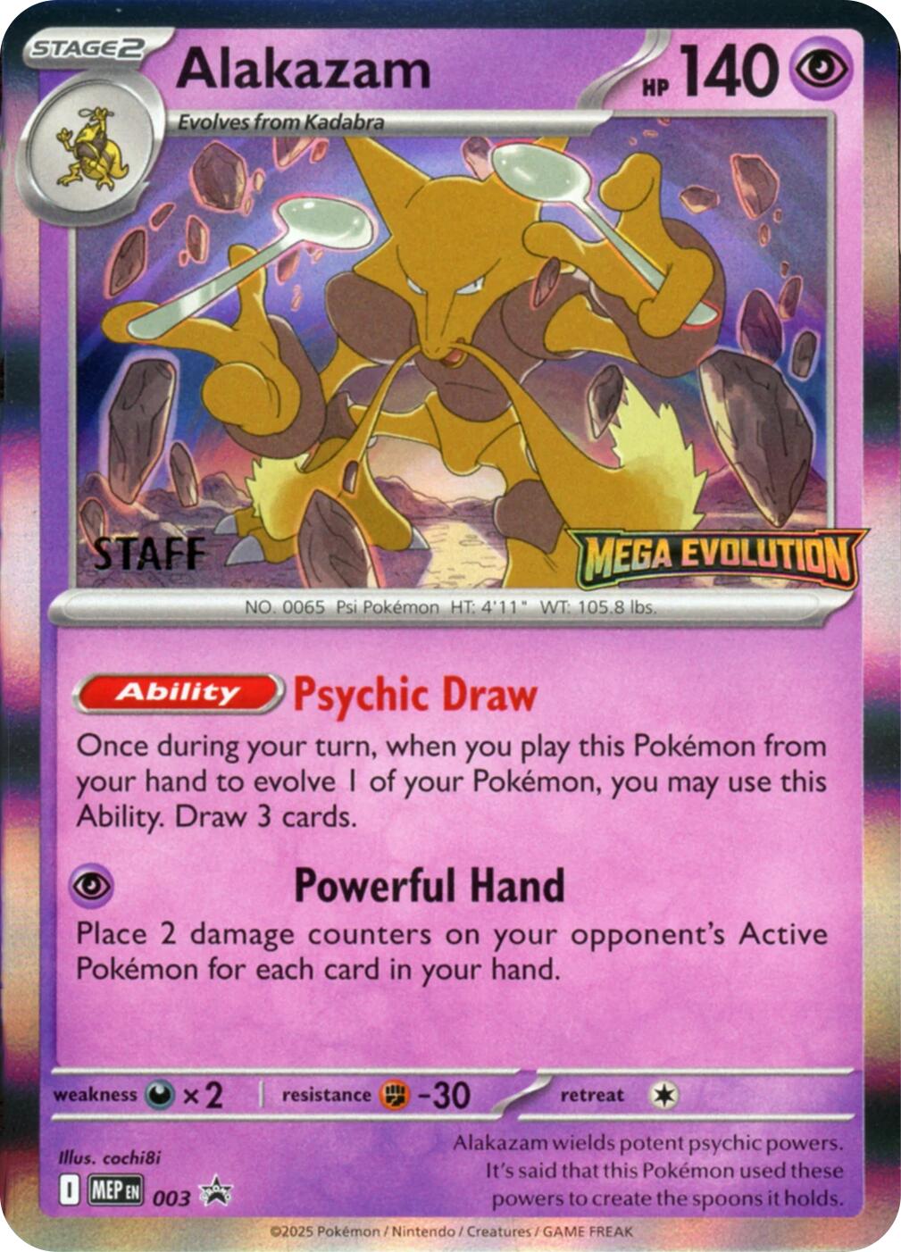 Alakazam (003) (Staff) [Mega Evolutions Promo] | Black Swamp Games