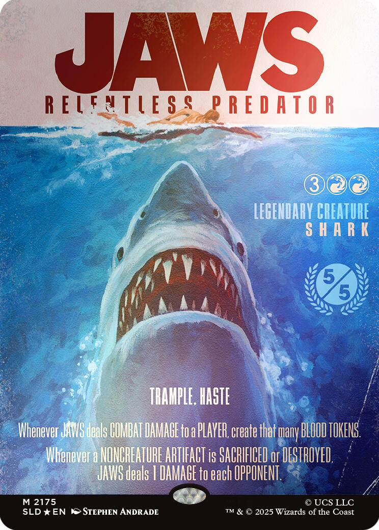 Jaws, Relentless Predator (Rainbow Foil) [Secret Lair Drop Series] | Black Swamp Games