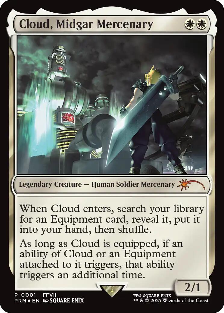 Cloud, Midgar Mercenary (Borderless) [Pro Tour Promos] | Black Swamp Games