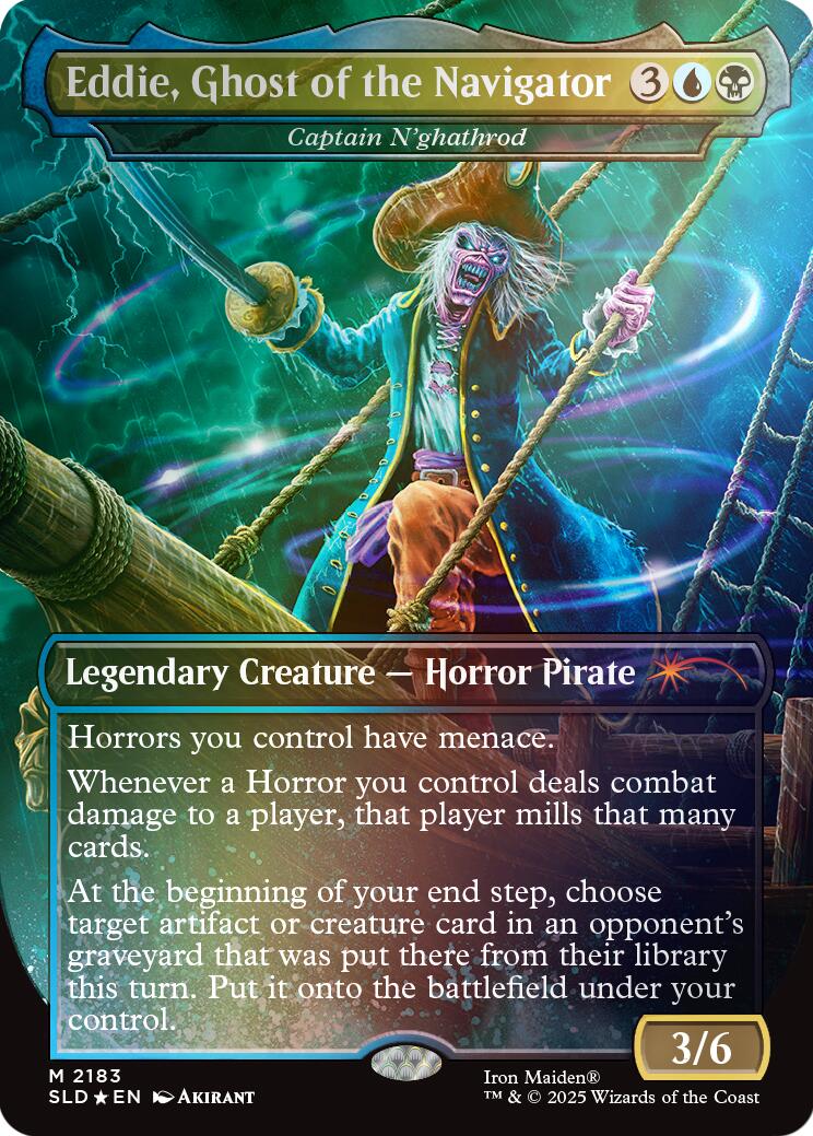 Eddie, Ghost of the Navigator - Captain N'ghathrod (Rainbow Foil) [Secret Lair Drop Series] | Black Swamp Games