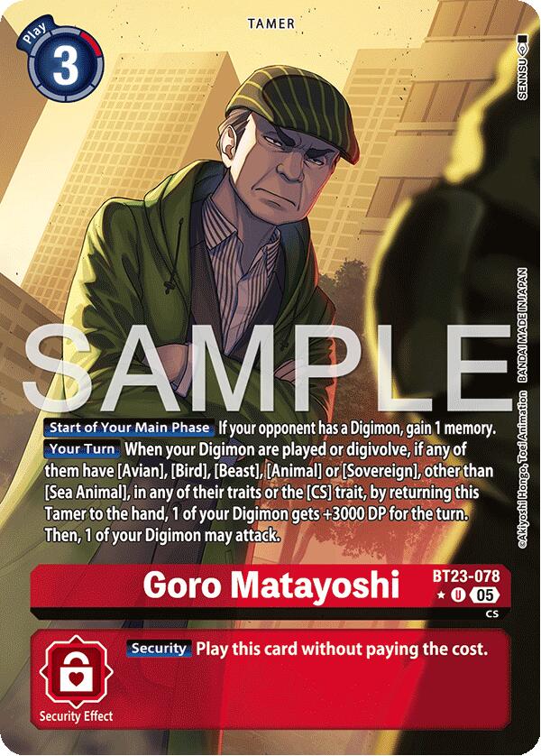 Goro Matayoshi [BT23-078] (Alternate Art) [Hackers' Slumber] | Black Swamp Games