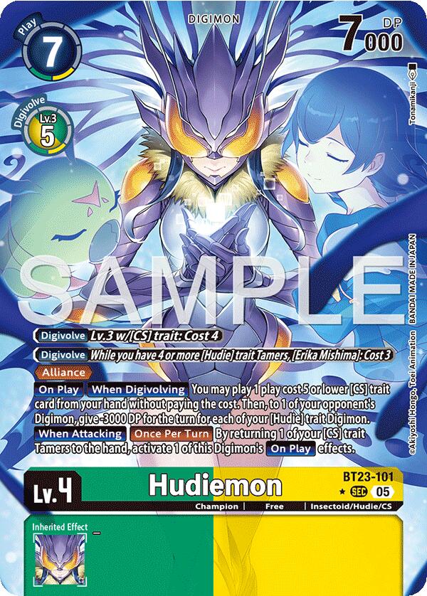 Hudiemon [BT23-101] (Alternate Art) [Hackers' Slumber] | Black Swamp Games