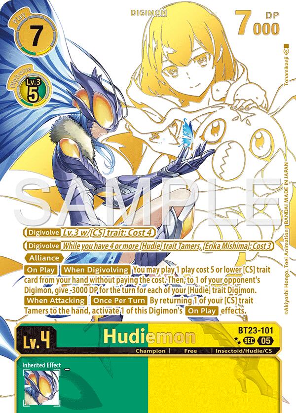 Hudiemon [BT23-101] (Rare Pull) [Hackers' Slumber] | Black Swamp Games