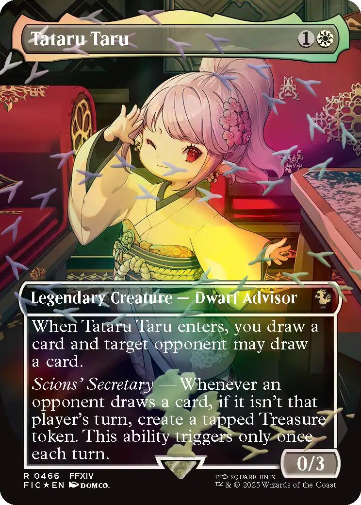 Tataru Taru (Borderless) (Chocobo Track Foil) [FINAL FANTASY Commander] | Black Swamp Games